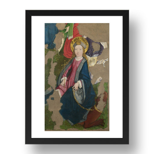 Circle of the Master of Liesborn: Saint Margaret, Poster in 17x13"(A3) Frame