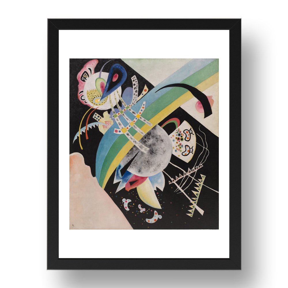  CIRCLES ON BLACK by Wassily Kandinsky, 17x13" Frame