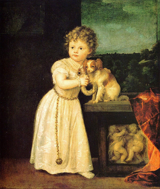 Clarice Strozzi, vintage artwork by Titian, A3 (16x12") Poster Print