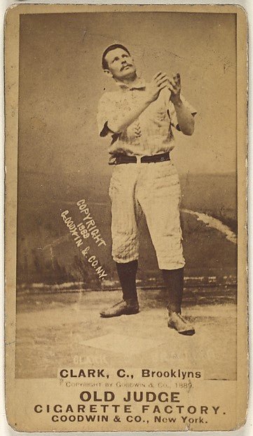 :Clark Catcher Brooklyn Bridegrooms from the Old Judge serie-16x12"(A3) Poster