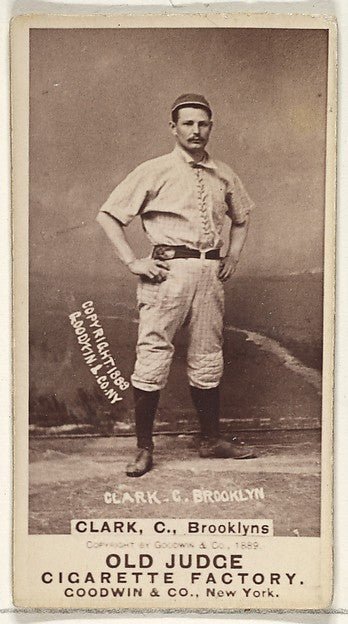:Clark Catcher Brooklyn from the Old Judge series for Old Ju-16x12"(A3) Poster