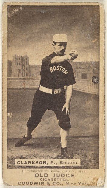 :Clarkson Pitcher Boston from the Old Judge series for Old J-16x12"(A3) Poster