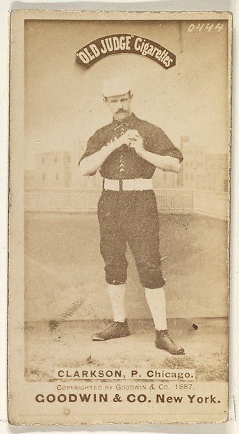 :Clarkson Pitcher Chicago from the Old Judge series for Old-16x12"(A3) Poster