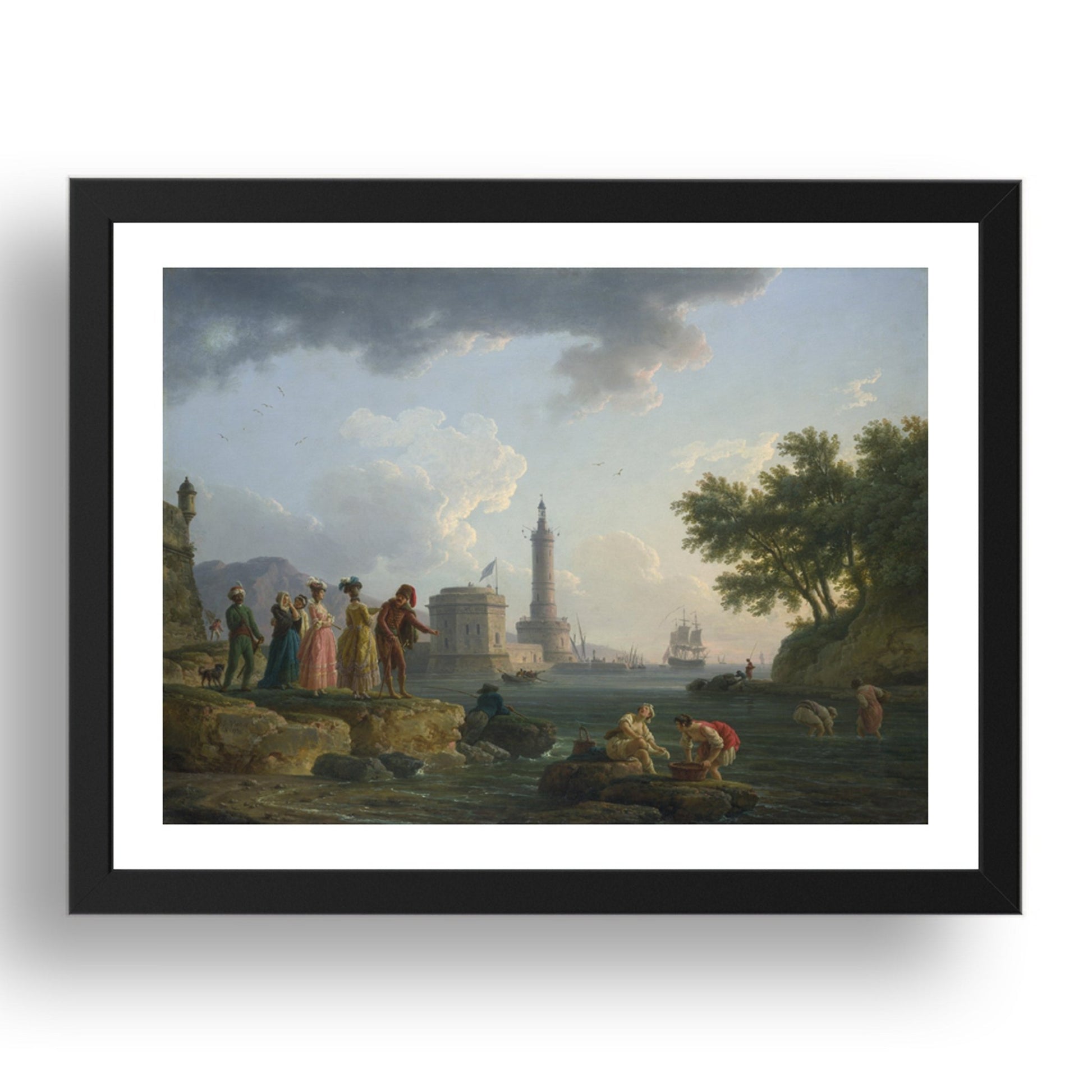 Claude Joseph Vernet: A Sea Shore, Poster in 17x13"(A3) Frame