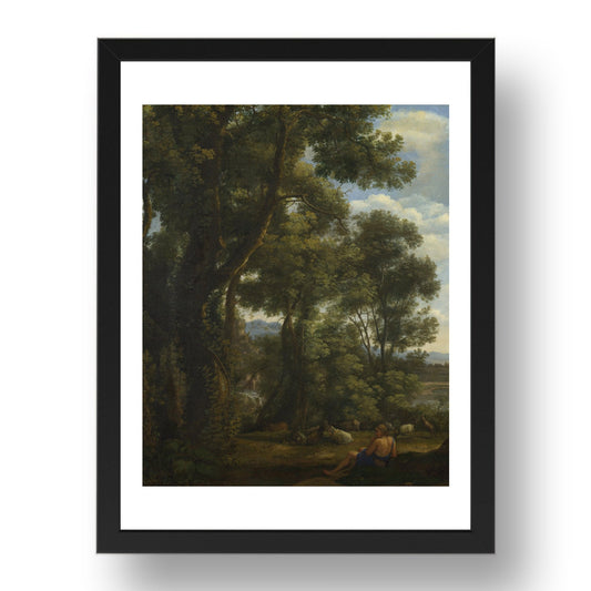 Claude: Landscape with a Goatherd and Goats, Poster in 17x13"(A3) Frame