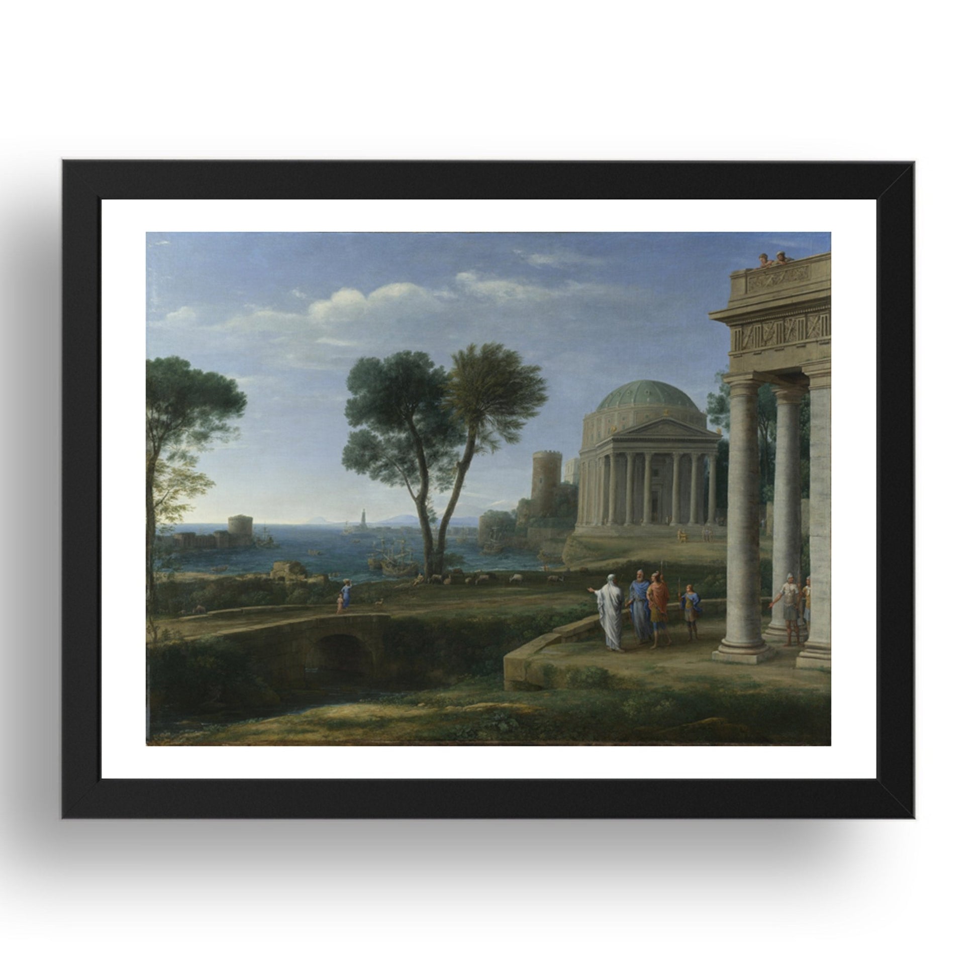 Claude: Landscape with Aeneas at Delos, Poster in 17x13"(A3) Frame