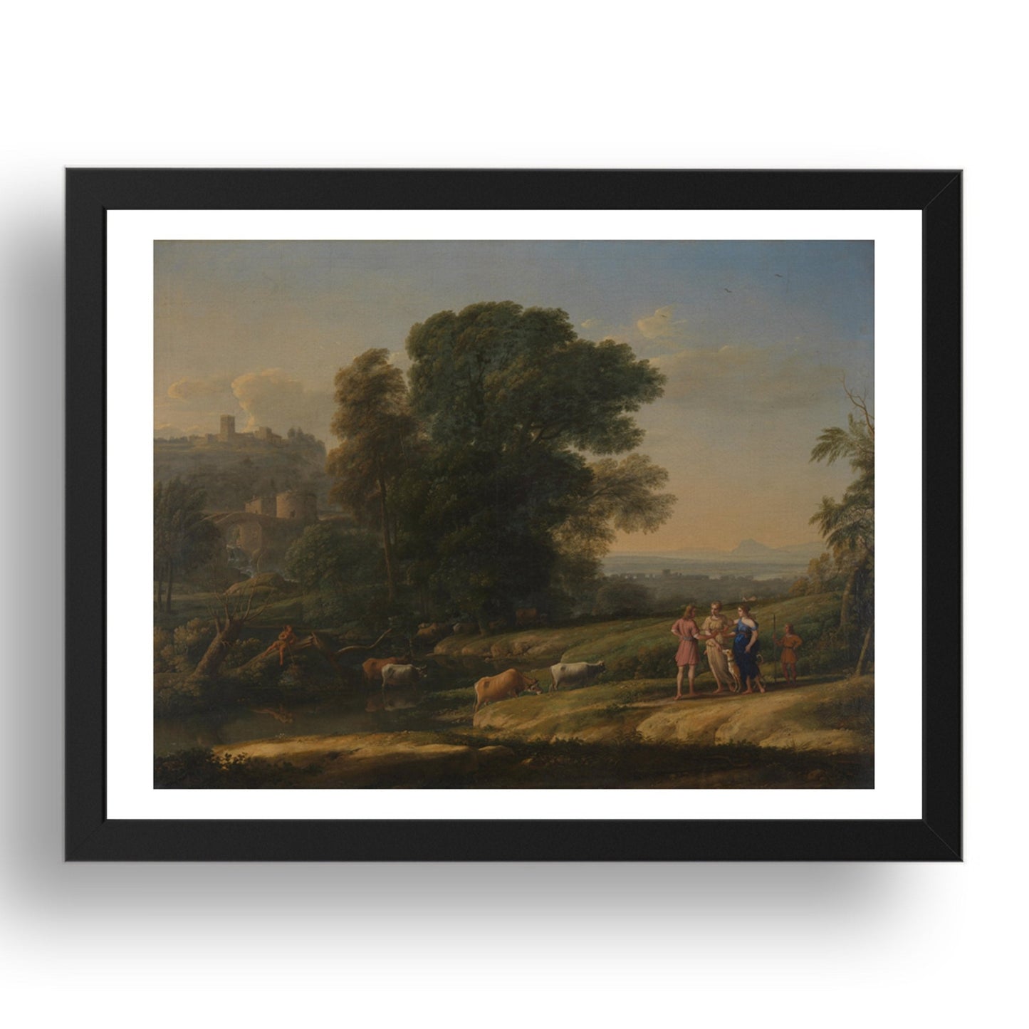 Claude: Landscape with Cephalus and Procris reunited by Diana, Poster in 17x13"(A3) Frame
