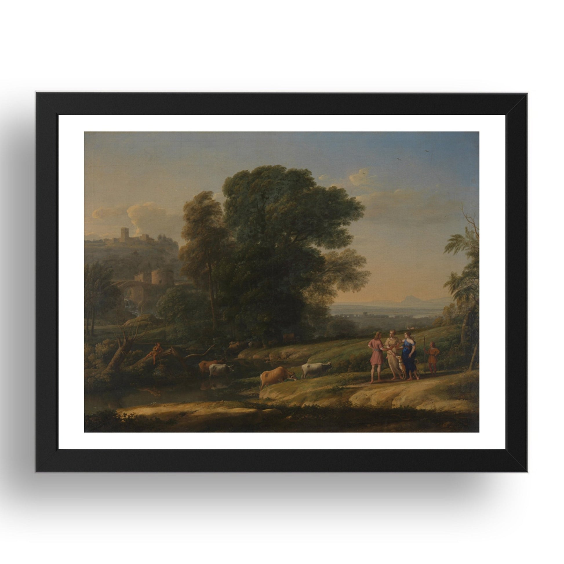 Claude: Landscape with Cephalus and Procris reunited by Diana, Poster in 17x13"(A3) Frame
