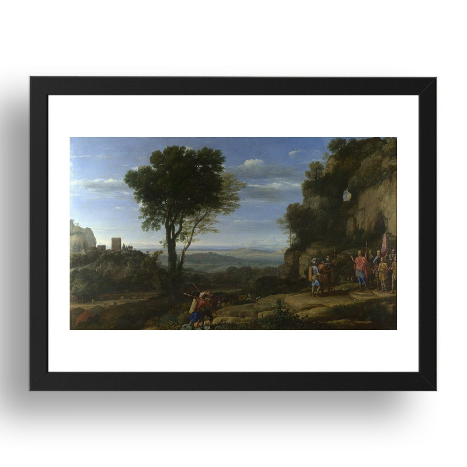 Claude: Landscape with David at the Cave of Adullam, Poster in 17x13"(A3) Frame
