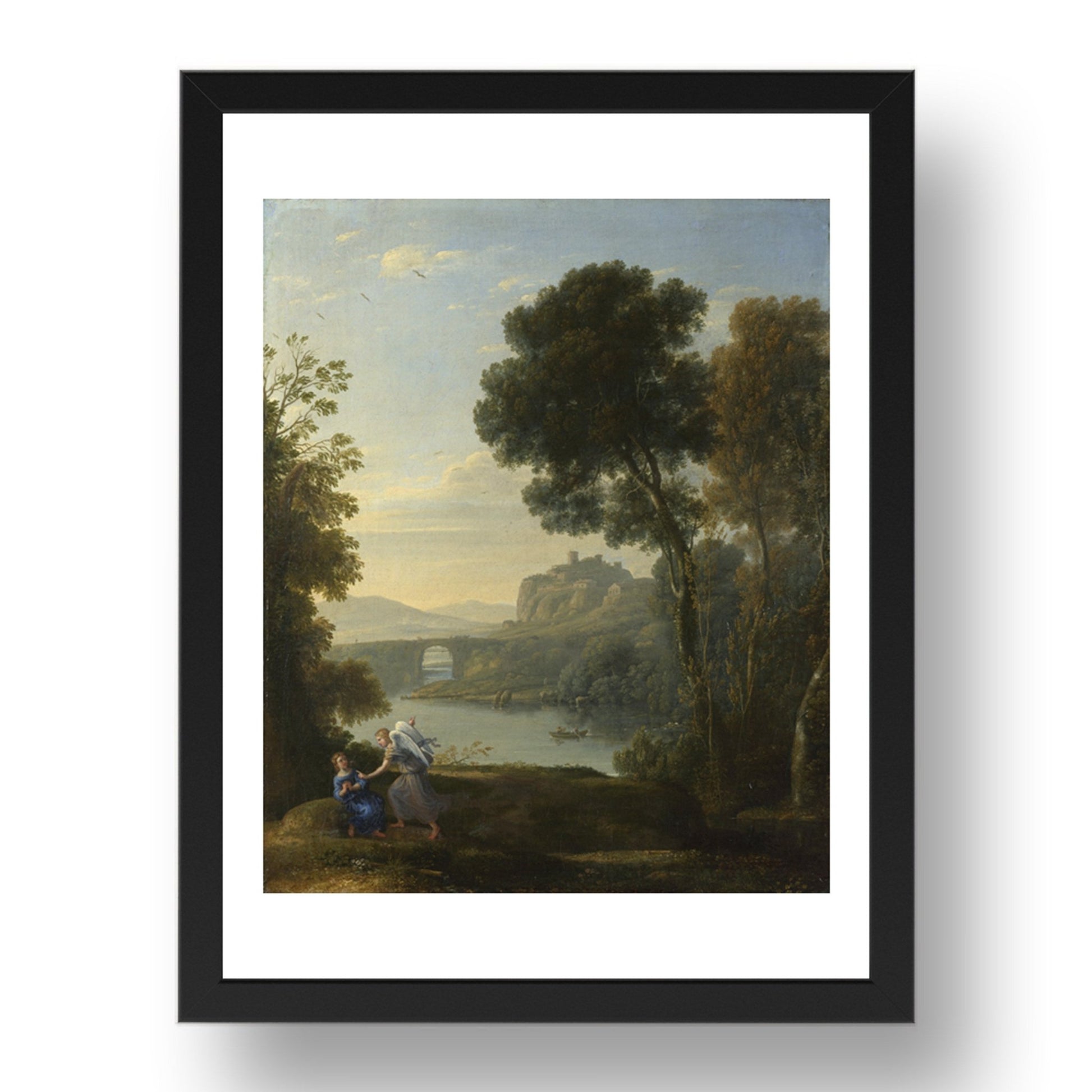 Claude: Landscape with Hagar and the Angel, Poster in 17x13"(A3) Frame