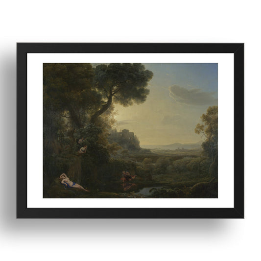 Claude: Landscape with Narcissus and Echo, Poster in 17x13"(A3) Frame
