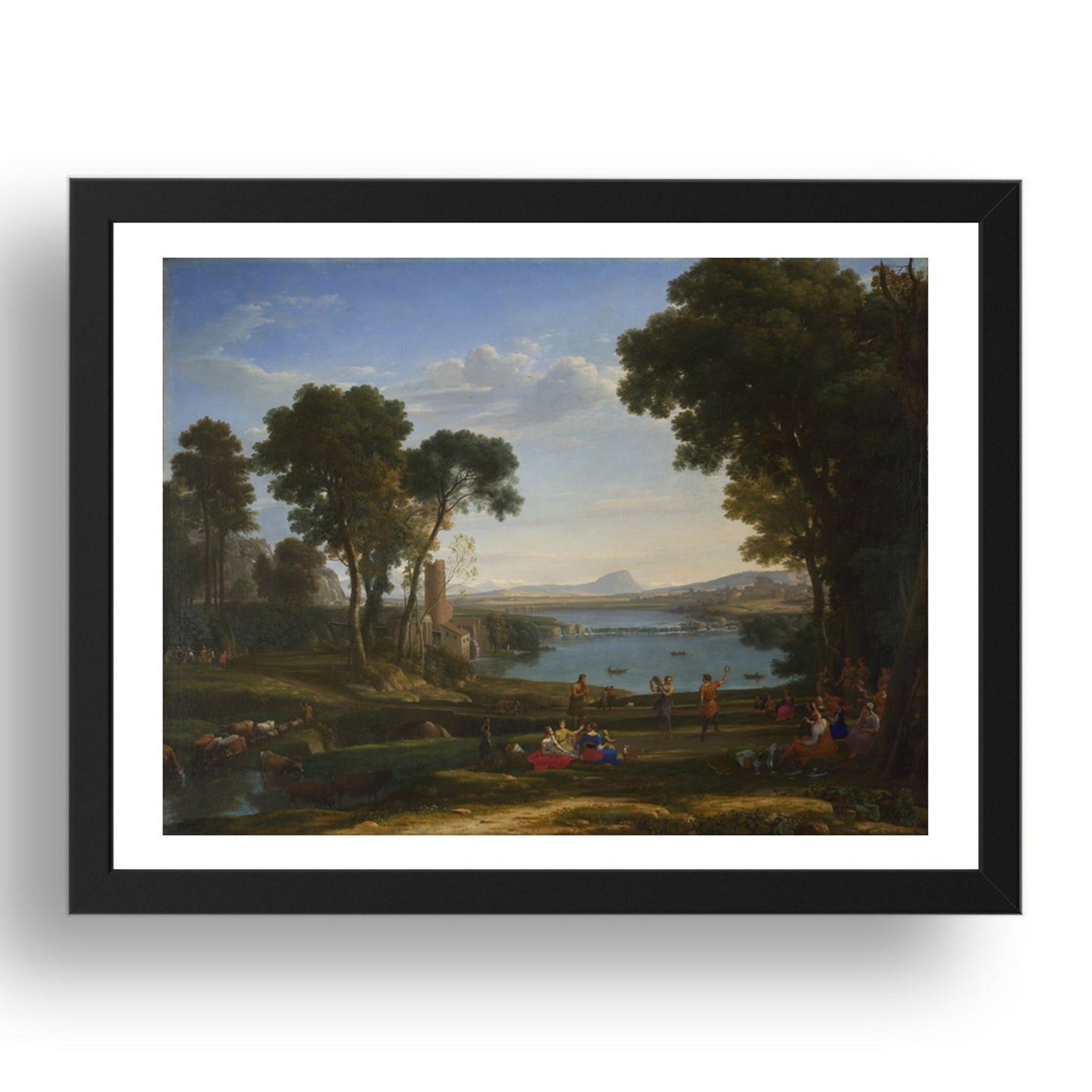 Claude: Landscape with the Marriage of Isaac and Rebecca, Poster in 17x13"(A3) Frame