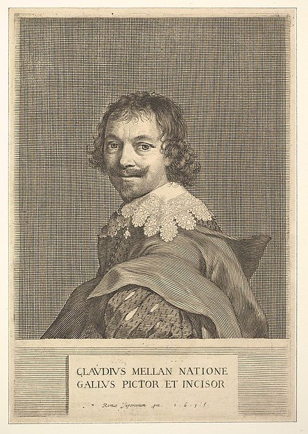 Claude Mellan: Self Portrait 1635-Claude Mellan , vintage art, A3 (16x12") Poster Print