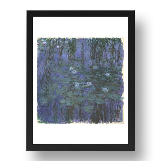 Claude Monet Blue Water Lilies,  vintage art, A3 (16x12") Poster Print