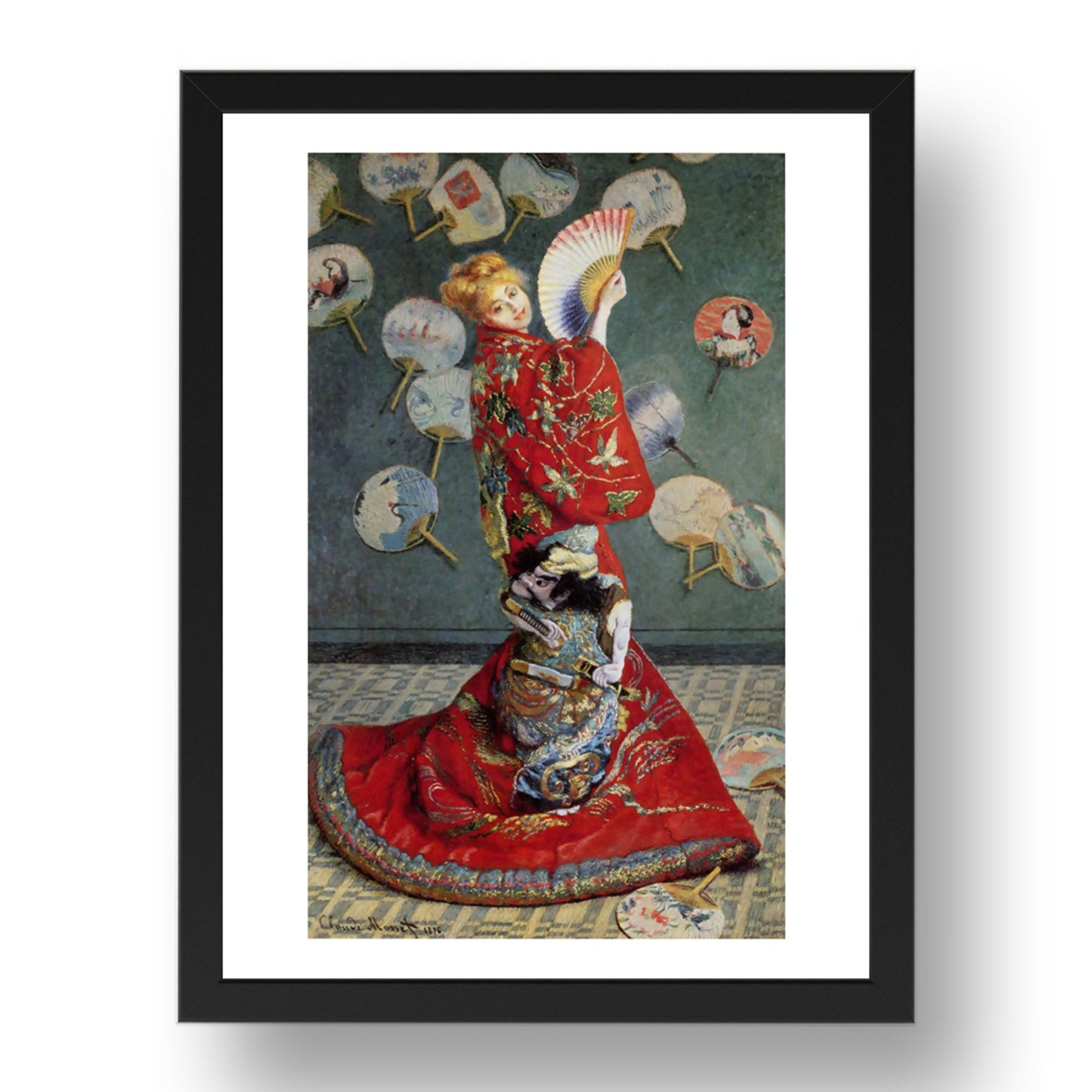 Claude Monet Madame Monet Japanese costume,  vintage art, A3 (16x12") Poster Print