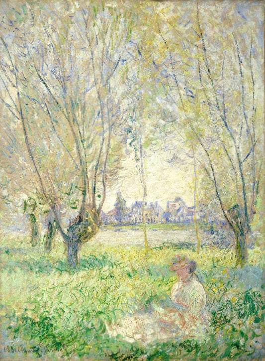 Claude Monet:Woman Seated under the Willows,16x12"(A3) Poster
