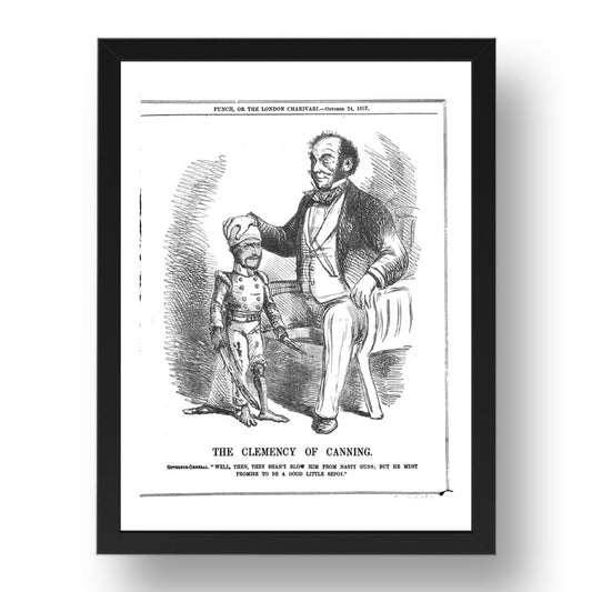 clemencyofcanning1858, vintage historic poster in 17x13"(A3) Frame