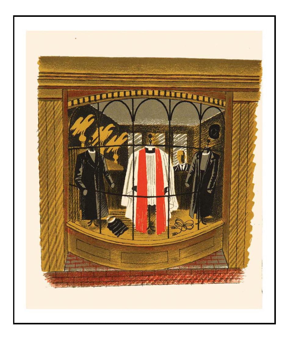 clerical-outfitter by Eric Ravilious -A4 Poster