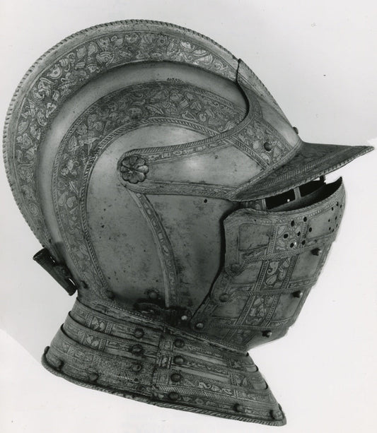 Close Helmet of Three-Quarter Armor by  Italian, Milan,23x16"( A2 size ) Poster Print