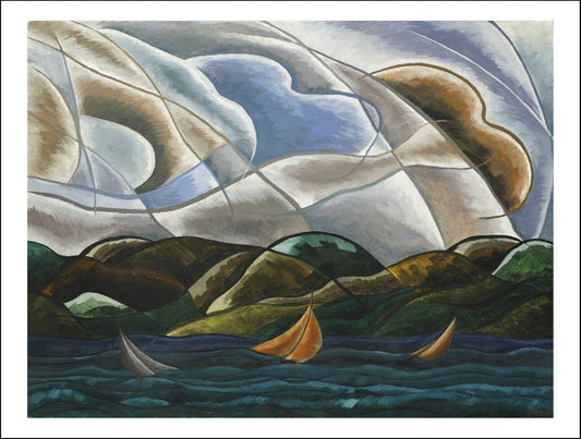 Clouds and Water 1930 by Arthur Dove, vintage art, modern poster print