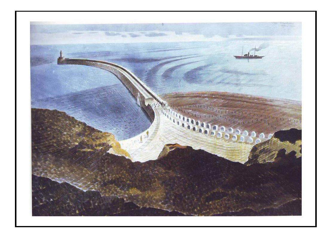 coastal defences-1 by Eric Ravilious -A3 Poster