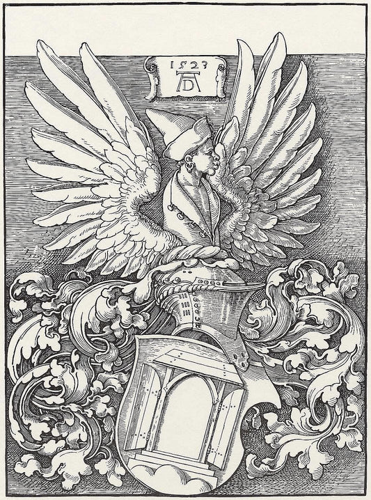 Coat of Arms of the House of Dürer, vintage artwork by Albrecht Dürer, A3 (16x12") Poster Print