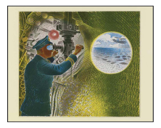 Commander & Periscope 1941, HMS Dolphin Submarine, WW2 by Eric Ravilious 