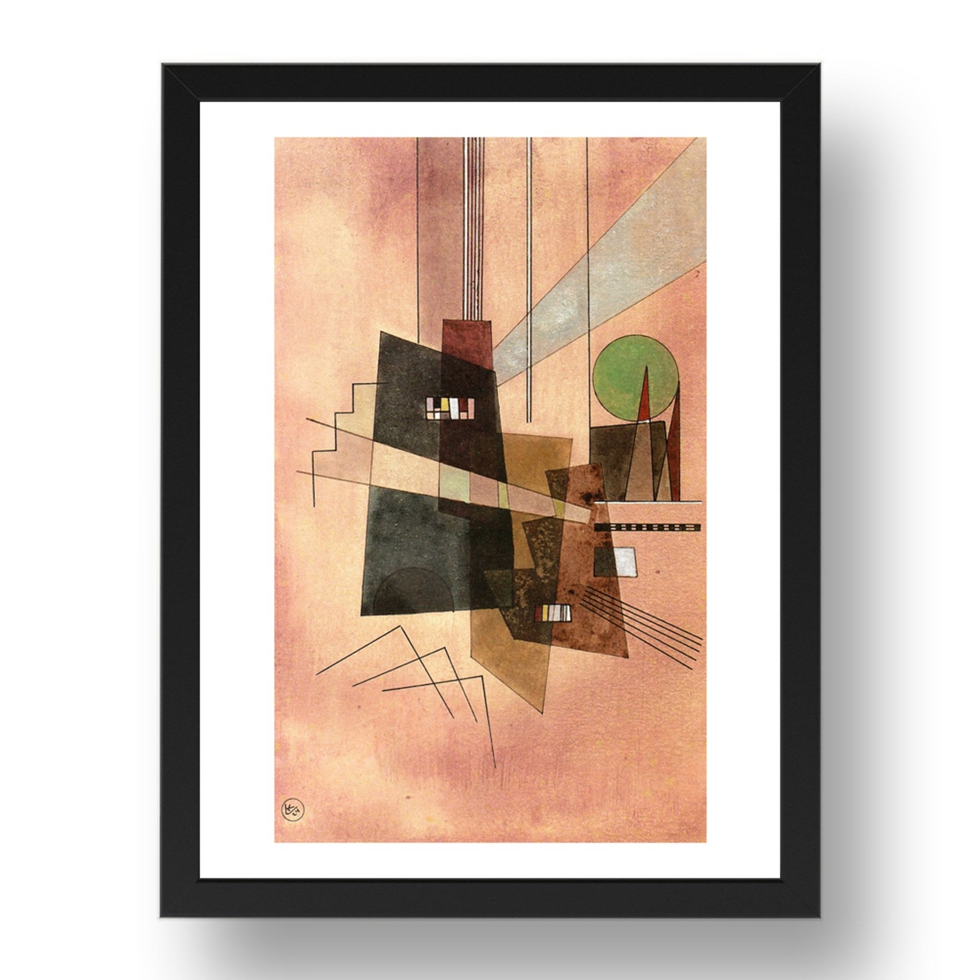 Concentric 1924 by Wassily Kandinsky, 17x13" Frame