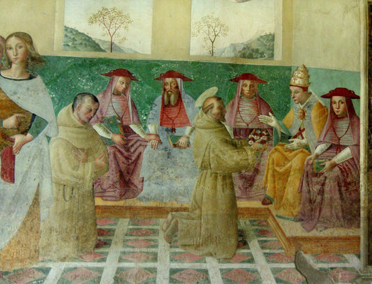 Concession of the Indulgence, vintage artwork by Tiberio d' Assisi, A3 (16x12") Poster Print
