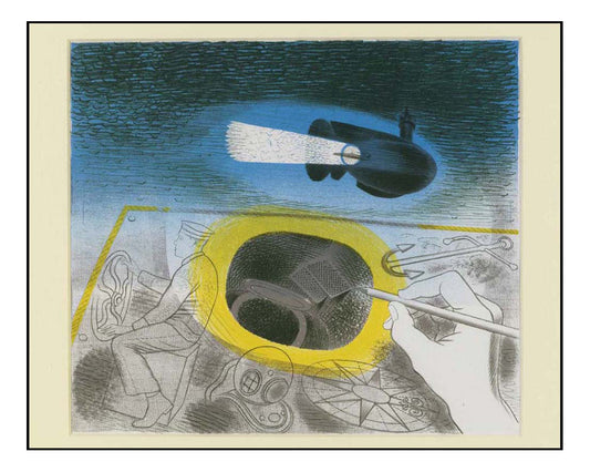 conning tower 1941, HMS Dolphin Submarine, WW2by Eric Ravilious - A3 Poster