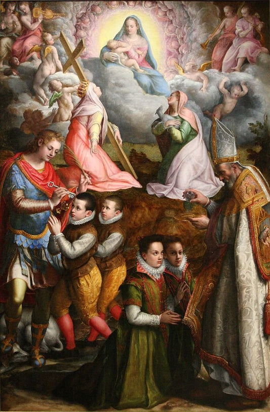 Consecration to the Virgin, vintage artwork by Lavinia Fontana, A3 (16x12") Poster Print