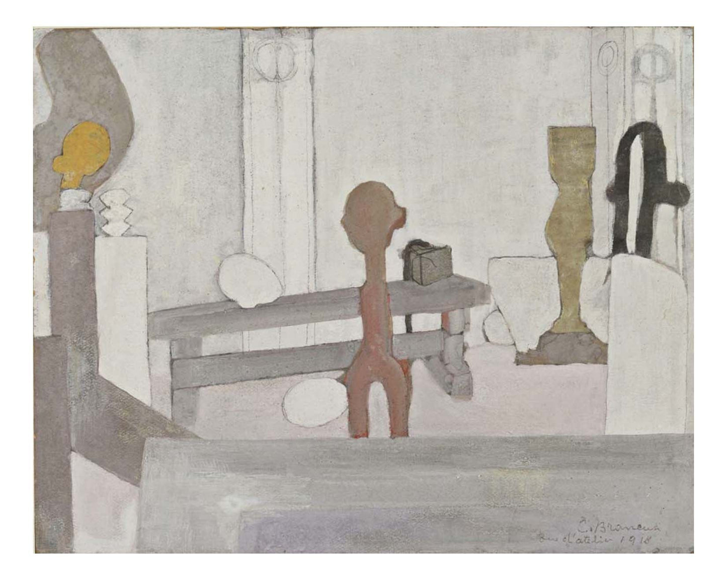 Constantin Brancusi - View of the Artist's Studio, 16x12" (A3) Poster Print