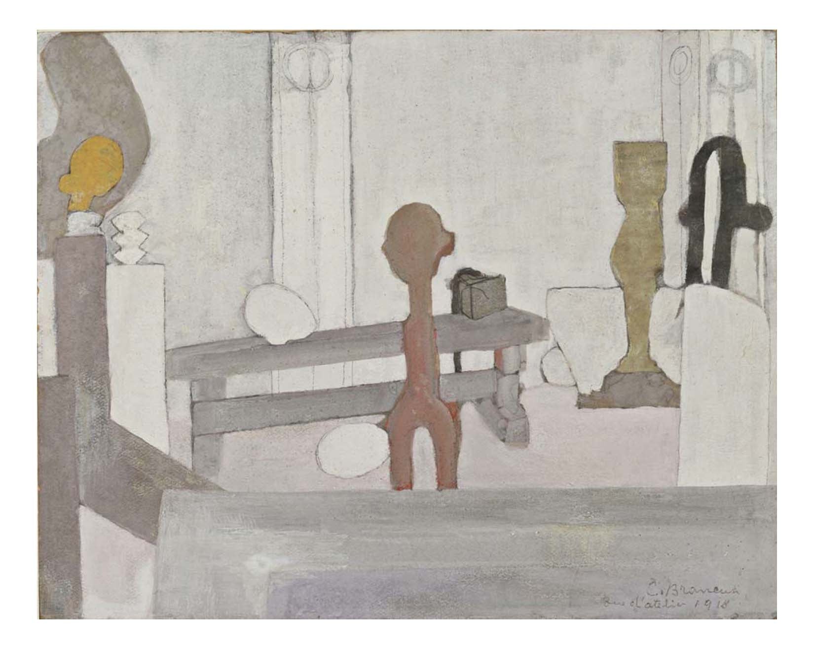 Constantin Brancusi - View of the Artist's Studio, 16x12" (A3) Poster Print