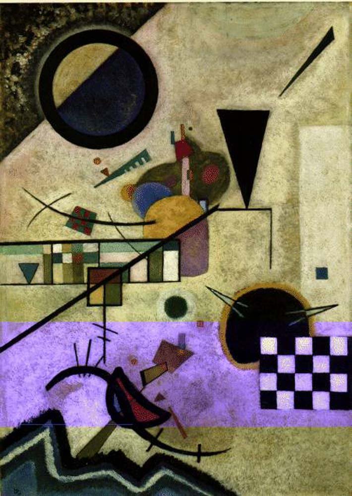 Contrasting Sounds - 1924 by Wassily Kandinsky, 23x16"( A2 size ) Poster Print