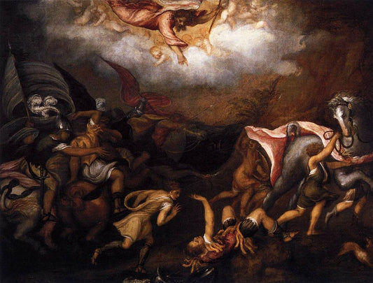 Conversion of Saul, vintage artwork by Andrea Schiavone, A3 (16x12") Poster Print