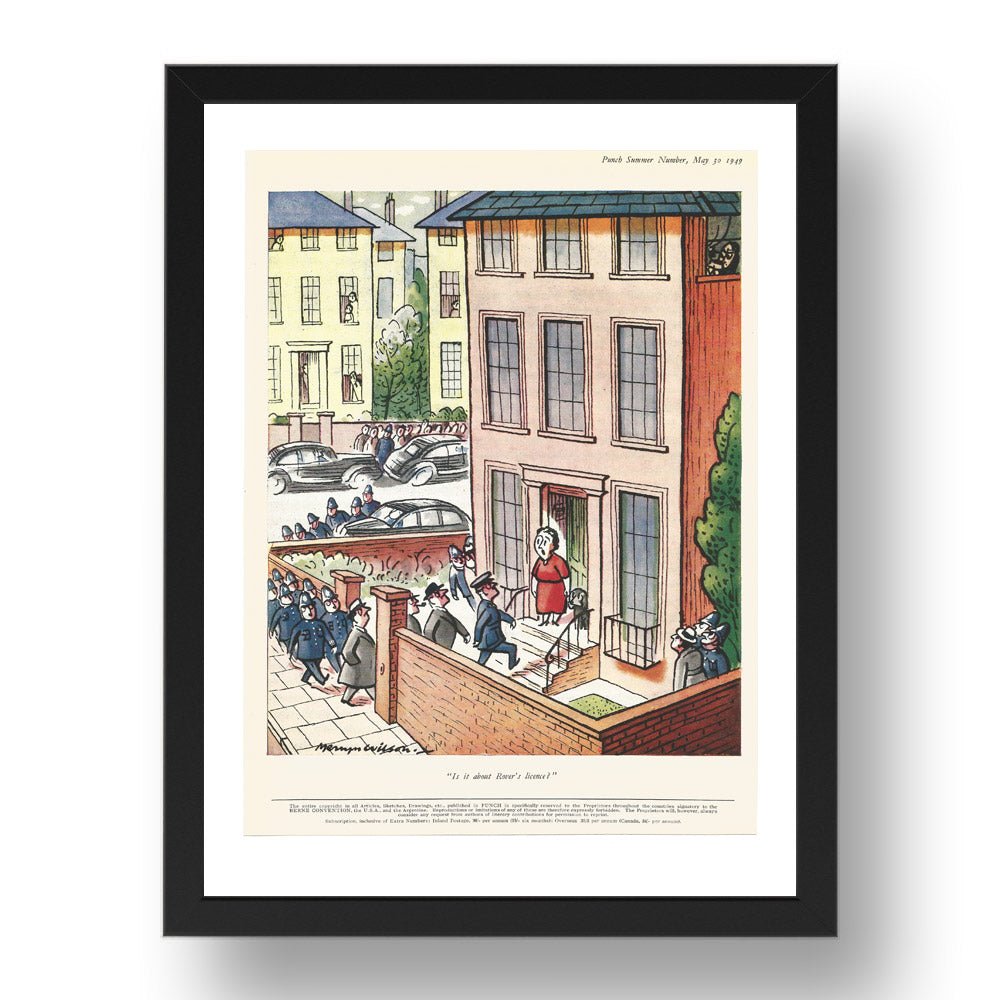 cops 1949, vintage historic poster in 17x13"(A3) Frame