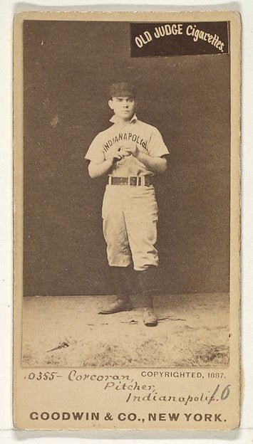 :Corcoran Pitcher Indianapolis from the Old Judge series for-16x12"(A3) Poster