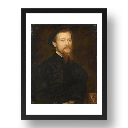 Corneille de Lyon: Portrait of a Man (1), Poster in 17x13"(A3) Frame