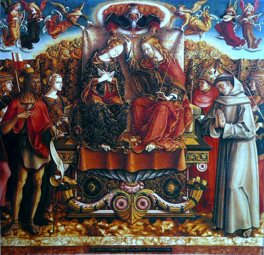 Coronation of Mary, vintage artwork by Carlo Crivelli, A3 (16x12") Poster Print