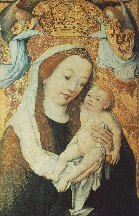 Coronation of Mary, vintage artwork by Master of the Housebook, A3 (16x12") Poster Print