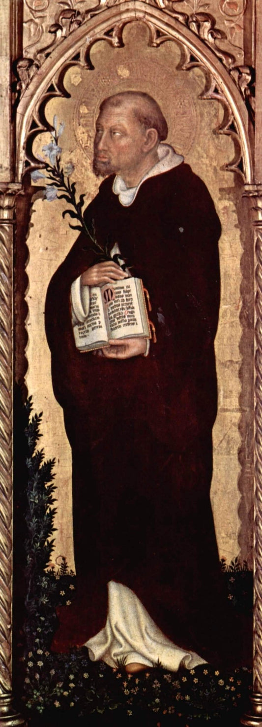 Coronation of the Virgin ~ Saint Dominic, vintage artwork by Gentile da Fabriano, A3 (16x12") Poster Print