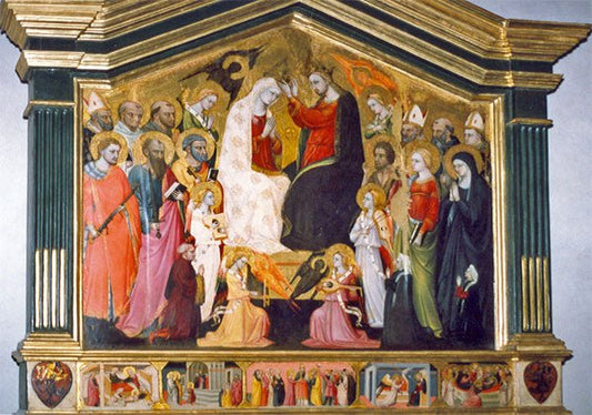 Coronation of Virgin., vintage artwork by Bicci di Lorenzo, A3 (16x12") Poster Print