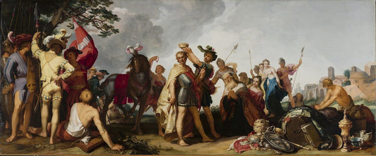 Coronation Scene, vintage artwork by Abraham Bloemaert, 12x8" (A4) Poster