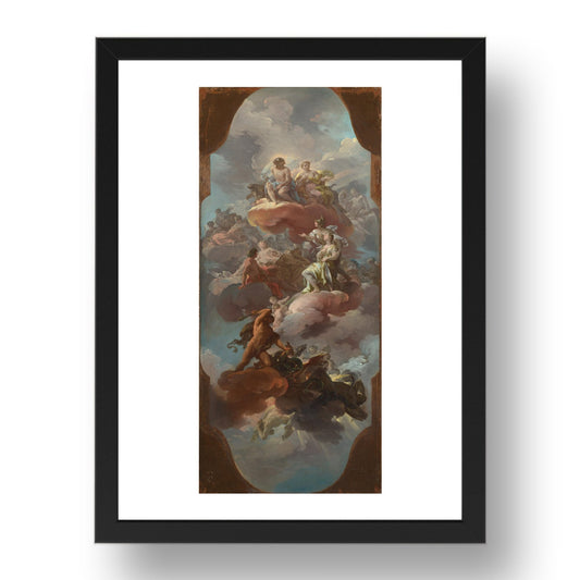 Corrado Giaquinto: Apotheosis of the Spanish Monarchy, Poster in 17x13"(A3) Frame