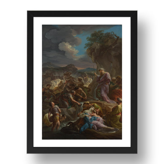 Corrado Giaquinto: Moses striking the Rock, Poster in 17x13"(A3) Frame