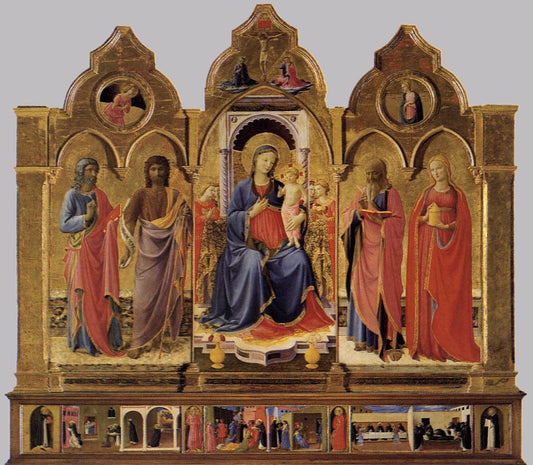 Cortona Polyptych, vintage artwork by Fra Angelico, A3 (16x12") Poster Print