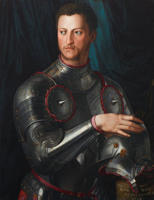Cosimo I d' Medici in Armour, vintage artwork by Agnolo Bronzino, A3 (16x12") Poster Print