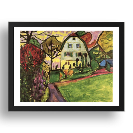 Country House (also known as The Russian's House)  1910 by Wassily Kandinsky, 17x13" Frame
