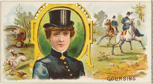 :Coursing from the Games and Sports series for Old Judge Cigarettes 1889, vintage artwork, 16x12"(A3) Poster Print