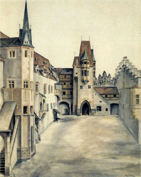 Couryard of the Former Castle in Innsbruck, vintage artwork by Albrecht Dürer, A3 (16x12") Poster Print